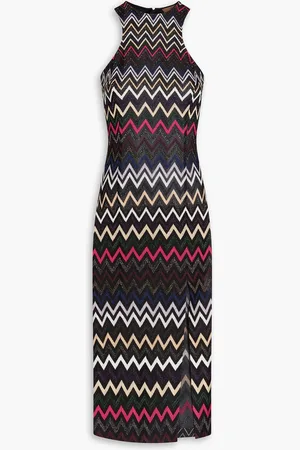 Missoni Midi-Strickkleid in Häkeloptik mit Metallic-Effekt - - IT 38