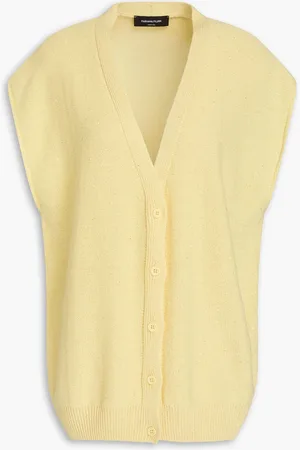 Fabiana Filippi Cardigan aus einer Baumwollmischung mit Pailletten - Gelb - IT 38