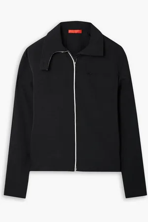 Commission Tennis Trainingsjacke aus Stretch-Crêpe mit Streifen - - L