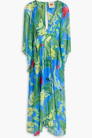 Farm Rio Midikleid aus Georgette mit Print - - XS
