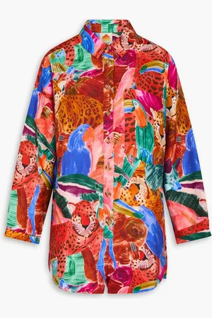 Farm Rio Playsuit aus Leinen mit Print - - XL