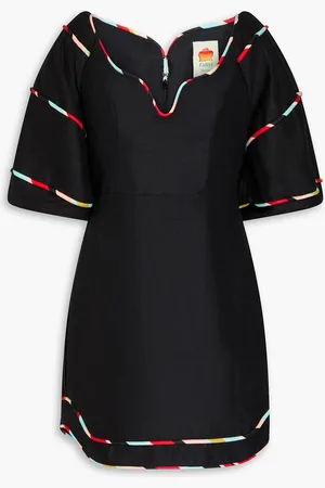 Farm Rio Gestreiftes Minikleid aus Leinen - - XL