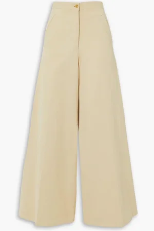 Giuliva Heritage Collection Paola Hose mit weitem Bein aus einer Baumwoll-Seidenmischung - Neutral - IT 38