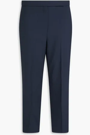 THEORY Cropped Hose mit schmalem Bein aus Webstoff - Blau - US 10