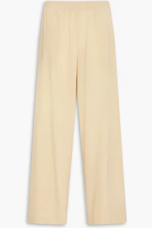Joseph Hulin Hose mit weitem Bein aus Crêpe de Chine aus Seide - Neutral - FR 32