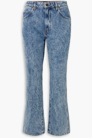 Khaite Vivian verkürzte, hoch sitzende Bootcut-Jeans - Blau - 28