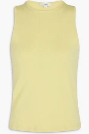 Vince Tanktop aus geripptem Pima-Baumwoll-Jersey - Gelb - L