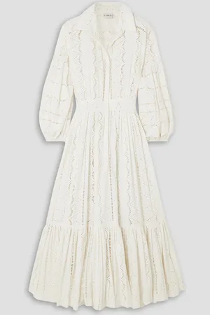 Evarae Sienna Midikleid aus Baumwolle mit Lochstickerei - - UK 8