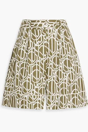Diane von Furstenberg Balbino bedruckte Shorts aus Webstoff - Grün - US 2
