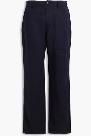 ALEX MILL Hose mit geradem Bein aus einer Baumwoll-Leinenmischung - Blau - US 2