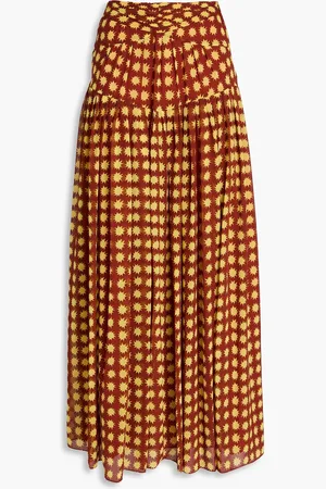 Diane von Furstenberg Amira geraffter Maxirock aus Chiffon mit Print - Rot - US 00