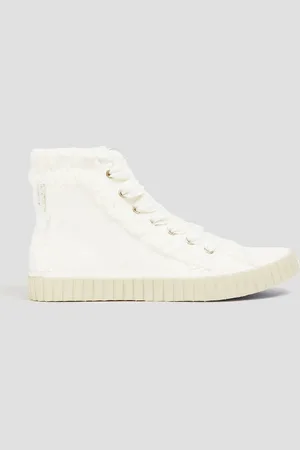 ZIMMERMANN High-Top-Sneakers aus Canvas mit Fransen - Weiß - EU 36