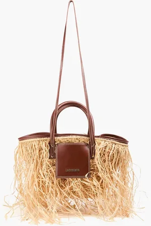 Jacquemus Le Panier Soli Tote Bag aus Raffiabast mit Fransen - Braun - OneSize