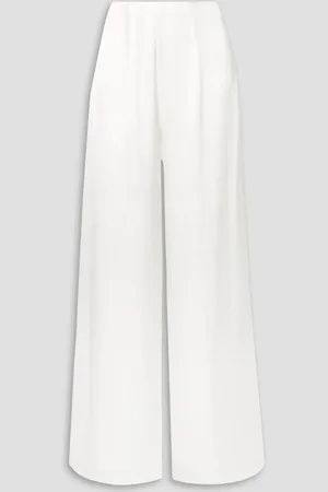 Les Héroïnes by Vanessa Cocchiaro The Coco Hose mit weitem Bein aus Satin - Weiß - FR 42