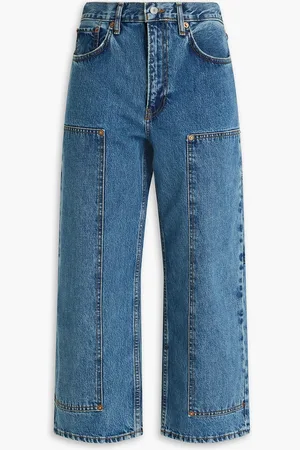 RE/DONE Shortie hoch sitzende Cropped Jeans mit weitem Bein - Blau - 26