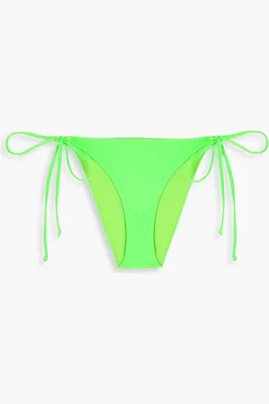 Ganni Bikini-Höschen mit Bindedetail - Grün - DE 42