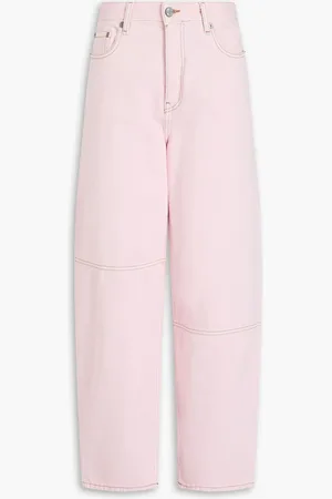 Ganni Hoch sitzende Barrel-Jeans - Pink - 24
