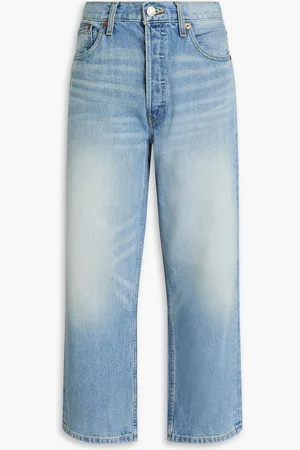 RE/DONE Cropped Jeans mit weitem Bein - Blau - 24