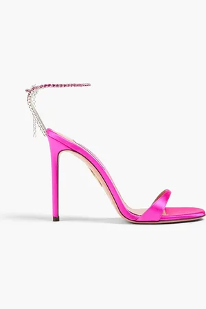 Aquazzura Sandalen aus Satin mit Kristallverzierung - Pink - EU 41.5