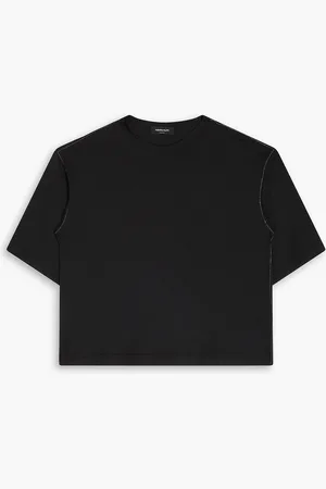 Fabiana Filippi T-Shirt aus Baumwoll-Jersey mit Zierperlen - - IT 42