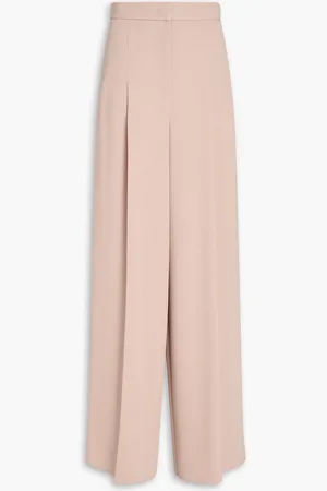 Max Mara Hose aus Crêpe mit weitem Bein und Falten - Pink - IT 40