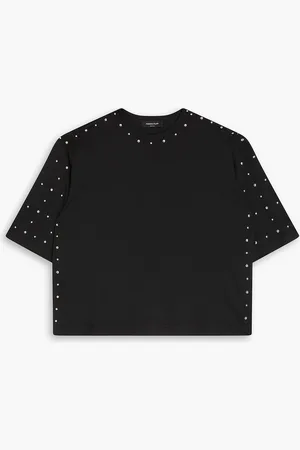 Fabiana Filippi T-Shirt aus Baumwoll-Jersey mit Nieten - - IT 38