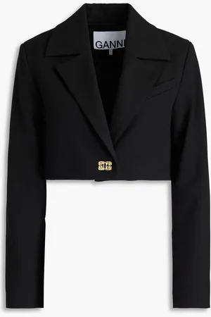 Ganni Cropped Blazer aus Drell - - DE 42