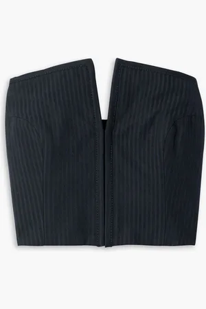 Mara Hoffman Layne trägerloses Cropped Bustier-Oberteil aus Jacquard aus einer TENCEL™-, Lyocell-Baumwollmischung - - US 2