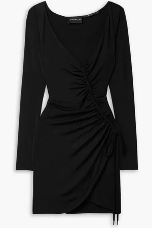 Louisa Ballou Summer Solstice Minikleid aus Stretch-Jersey mit Wickeleffekt - - L