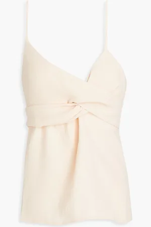 Bash Oberteil aus Crêpe mit Twist-Detail an der Vorderseite und Bindedetail hinten - Pink - 3