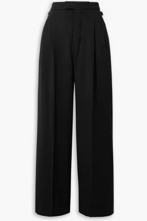 Ami Hose mit weitem Bein aus Crêpe mit Falten - - IT 40