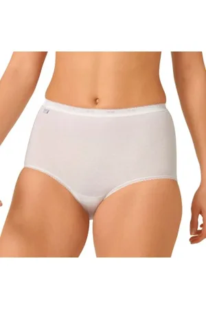 Sloggi 4P Basic Plus Maxi Weiß Baumwolle 38 Damen