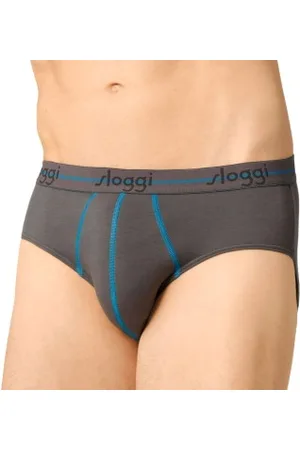 Sloggi 2P For Men Start Midi Grau/Türkis Baumwolle Small Herren