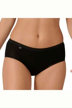 Sloggi 3P Basic Midi Schwarz Baumwolle 38 Damen