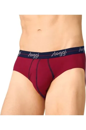 Sloggi 2P For Men Start Midi Rot/Schwarz Baumwolle Small Herren