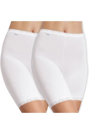 Sloggi 2P Damen Basic Long Weiß Baumwolle 52 Damen