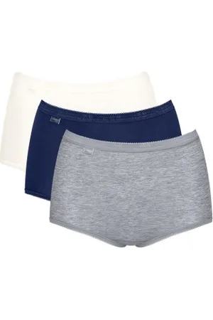 Sloggi 3P Basic Plus Maxi Colored Blau/Grau Baumwolle 40 Damen