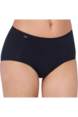 Sloggi 24 7 Cotton Midi Schwarz Baumwolle 38 Damen