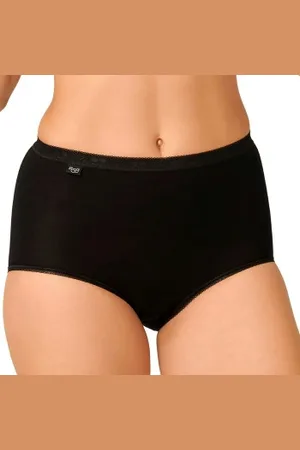 Sloggi Damen Basic Maxi Schwarz Baumwolle 58 Damen