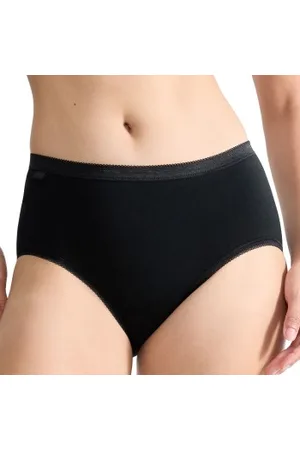 Sloggi Damen Basic Midi Schwarz Baumwolle 36 Damen