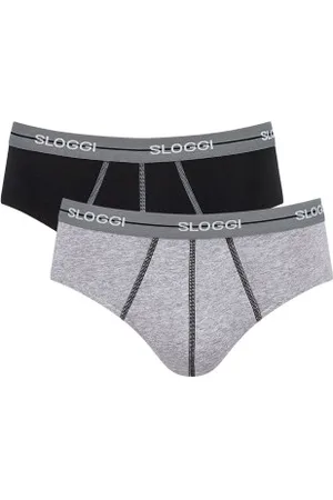 Sloggi 2P For Men Start Midi Grau Baumwolle Small Herren