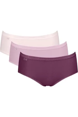 Sloggi 3P Basic Plus Midi Colored Hellrosa Baumwolle 38 Damen