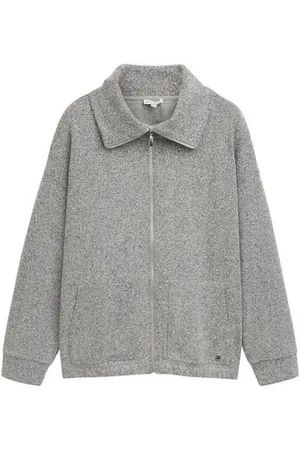 TOM TAILOR Damen Plus Size - Sweatjacke mit Stehkragen