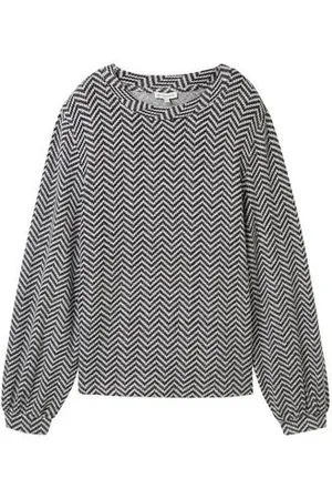 TOM TAILOR Damen Gemustertes Langarmshirt