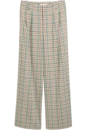 TOM TAILOR Damen Wide Leg Hose mit Karomuster