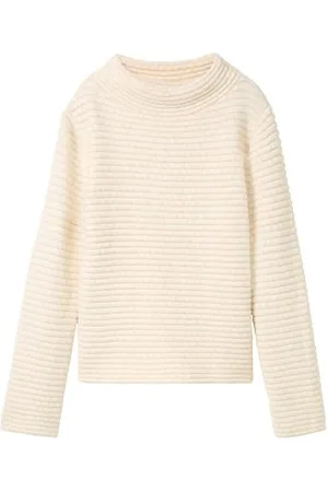 TOM TAILOR Damen Strickpullover mit Stehkragen