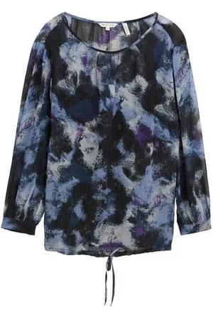TOM TAILOR Damen Plus Size - Gemusterte Chiffon Bluse