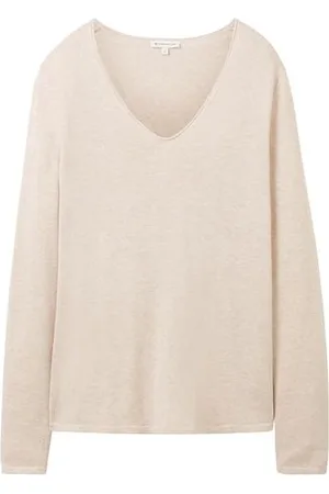 TOM TAILOR Damen Pullover mit V-Ausschnitt