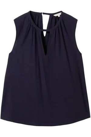 TOM TAILOR Damen Bluse mit V-Ausschnitt
