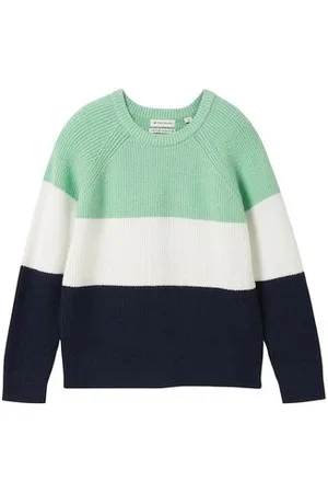TOM TAILOR Jungen Gestreifter Strickpullover mit LENZING™ ECOVERO™